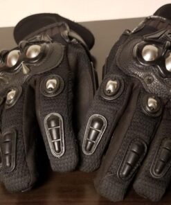 ILM Steel Knuckle Touchscreen Motorcycle BMX MX ATV MTB Motocross Dirt Bike Racing Downhill Tactical Gloves (L, Black) Model 10C Large 53 71IzFZwPTeL