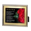 Romantic Christmas Gift of Love Poem and Red Roses in Gold Metallic Frame, 5x7 Inches 6 71J IKI ZL