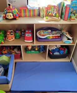 ECR4Kids 5-Compartment Mobile Storage Cabinet, 30in, Classroom Furniture, Natural Classic 44 71J JqpXRHL