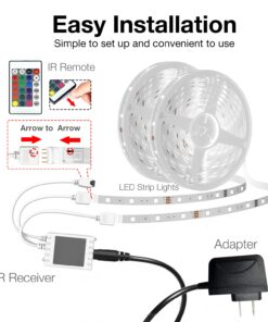 DAYBETTER Smart WiFi Led Lights 100ft, Tuya App Controlled Led Strip Lights, Work with Alexa and Google Assistant, Timer Schedule , Color Changing Led Lights for Bedroom Party Kitchen 31 71J uK6d7cL