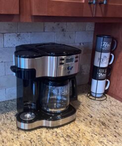 Hamilton Beach 2-Way 12 Cup Programmable Drip Coffee Maker & Single Serve Machine, Glass Carafe, Auto Pause and Pour, Black (49980R) 58 71J uZTUpsL