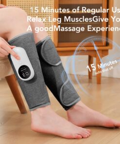 LINGTENG Leg Massager for Circulation and Pain Relief, Calf Air Compression Massager with Heat, Leg Massager with 3 Intensities, 3 Modes, Easy to use, Muscle Relaxation, Gifts (Pair) Gray 43 71J08deVWLL