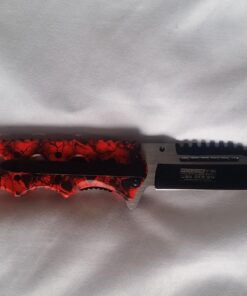 Tac Force Assisted Opening Rescue Glass Breaker Bright Red Skull Design Hunting Camping Tatical Pocket Knife 40 71J09YFDoWL