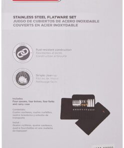 Coleman Stainless Steel Flatware Set with Plastic Handles, 12-Piece , Black 12 71J0nYJbj1L