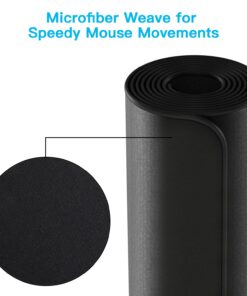 XXL Large Mouse Pad, GLTECK Extended Mousepad, 36"x12" Non-Slip Rubber Big Mouse Pad XXL Large Mouse Pad, Stitched Edges with Carrying Bag XXL Black Edge XX-Large 23 71J0ut39WzL