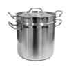 Update International (SDB-08) 8 Qt Induction Ready Double Boiler with Cover, Stainless Steel 8-Quart 48 71J13swrY1L