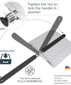 neatNuseful Pizza Peel 12 inch with Long Foldable Handle – Aluminum Pizza Paddle – Pizza Spatula or Pizza Turning Peel – Pizza Oven Accessories – For Baking Dough, Bread and Pastry 22 71J1liUO1OL