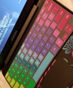 Keyboard Cover for Samsung Galaxy Chromebook Go 14" /Chromebook 4 3 2 XE310XBA XE500C13 XE501C13 XE500C12 11.6"/ Chromebook 4 15.6" XE350XBA /Chromebook Plus V2 XE520QAB XE521QAB 12.2 -Rainbow Rainbow 38 71J1onx1tnL