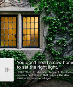 Lutron Toggler LED+ Dimmer Switch | 150-Watt LED, Single-Pole/3-Way | TGCL-153PH-WH | White 1 Pack 31 71J20rmSiDL