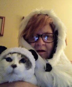 Panda Animal Hood Faux Fur Hat with Warm Scarf Mittens Ears and Paws by HatButik. 28 71J2WeAZXeL