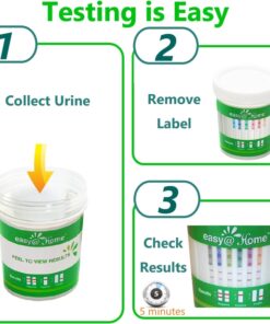 Easy@Home 12 Panel Drug Test Cup Kit with Temperature Strip-Testing OPI2000, THC, COC, MET/mAMP, OXY, AMP, BAR, BZO, MTD, MDMA, PCP, TCA- Instant Urine Test- ECDOA-7124 - 5 Pack 12 71J2dUpj2iL
