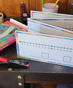 0-100 Dry Erase Number Line Board Double Sided 4 Feet Number Lines for Students with a Red & Black Dry Erase Marker Featuring 0-100 Number Line on One Side and Blank Line on The Reverse Side Set of 1 Board/2 Markers 37 71J2ppE2rLL