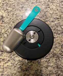 Coffee Gator Stainless Steel Canister - Large 22oz, Silver Coffee Grounds and Beans Container with Date-Tracker, CO2-Release Valve, and Measuring Scoop - Ideal Coffee Lovers Gifts for Her Gray with Green 44 71J2yJsOUPL