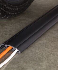 UT Wire 3-Channel Cord Protector & Concealer for Floor - 5 FT - Black 13 71J3n9 PC0L