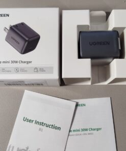 UGREEN 30W USB C Charger, Nexode Foldable GaN PPS Compact Fast Wall Charger Block, USB-C Power Adapter for iPhone 15 Pro Max/14/13, Galaxy S23 (Black) Black 73 71J4E218ubL