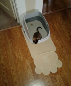 PET MAGASIN Cat Litter Mat (2-Mat Set) - Soft and Durable Pet Litter Mats for Cats, Dogs, and Puppies - One Big (24.5'' x 16.5'') and One Small (15.5'' x 12.5) Medium 38 71J4M5BmpcL