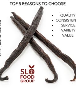 Slofoodgroup Gourmet Vanilla Beans -10 Count Grade A Vanilla from Uganda - Bourbon Vanilla for Cooking, Baking and Homemade Vanilla Extract 10 Count (Pack of 1) 13 71J4jeHKNZL