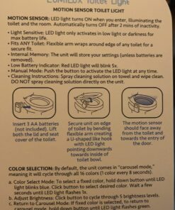 LumiLux Toilet Light with Motion Detection Sensor - 16-Color LED Bathroom Toilet Bowl Light (White) 1 Pack 49 71J4sXI63UL