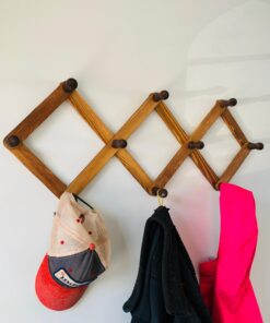 MyGift 10 Hook Burnt Wood Wall Mounted Expandable Accordion Peg Coat Rack Hanger for Entryway, Mudroom or Garage 1 Rack 35 71J4t8v0b9L