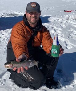 Chill-N-Reel Fishing Can Cooler (from Shark Tank) | Hard Shell Drink Holder with Hand Line Reel Attached | Fits Any Standard Insulator Sleeve or Coozie | Unique Fun Fishing Gift Camo 25 71J5Vq9lrPL