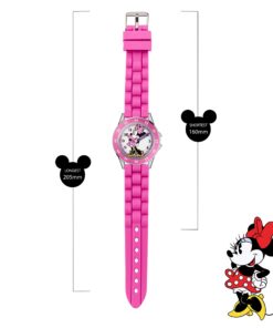 Accutime Kids Disney Mickey Mouse Minnie Mouse Analog Quartz Time Teacher Wrist Watch for Toddlers, Boys & Girls to Learn How to Tell Time Minnie Pink 18 71J61LGlTFL