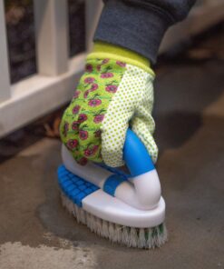 G & F 1852-3 Women Soft Jersey Garden Gloves, Women Work Gloves, 3-Pairs Green/Red/Blue per Pack 36 71J6ODG01yL 2