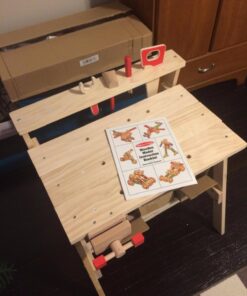 Melissa & Doug Solid Wood Project Workbench Play Building Set - STEAM Toy, Wooden Kids Work Bench, Toy Tool Bench 41 71J6XS1vbaL