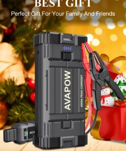 Alternative view of AVAPOW Car Jump Starter, 4000A Peak Battery Jump Starter (for All Gas or Up to 10L Diesel), Portable Battery Booster Power Pack, 12V Auto Jump Box with LED Light, USB Quick Charge 3.0
