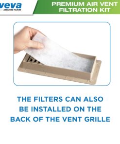 VEVA Premium Air Vent Filters for Home & AC - 72"" x 16"" Electrostatic Media Kit with 120"" Installation Tape - Versatile Customizable Vent Filter Roll for Allergies (30+ Filters per Roll) 31 71J6ls iSQL