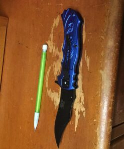 Master Collection Assisted Opening Rescue Tactical Pocket Folding Collection Knife Outdoor Survival Camping Hunting w/ Dragon Design - Blue 21 71J8ugEbzxL