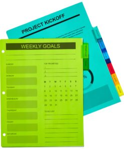 Avery Plastic 8-Tab Binder Dividers, Insertable Multicolor Big Tabs, 1 Set (11901) 13 71J90u9V77L