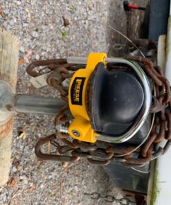 REESE Towpower 72783 Coupler Lock, Adjustable Storage Security, Heavy-Duty Steel, Yellow and Chrome 28 71J9WNQtPtL