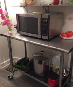 GRIDMANN Stainless Steel Work Table 48 x 24 Inches, NSF Commercial Kitchen Prep Table with Under Shelf for Restaurant and Home 48 in Long x 24 in Deep 40 71JAi4yqb3L