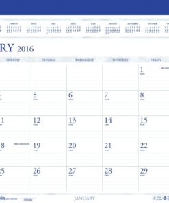 House of Doolittle 2016 Monthly Desk Pad Calendar, Classic, 18.5 x 13 Inches (HOD1506-16)