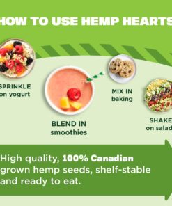 Organic Hemp Seeds, 5 lb; 10g Plant Based Protein and 12g Omega 3 & 6 per Srv | smoothies, yogurt & salad | Non-GMO, Vegan, Keto, Paleo, Gluten Free| Manitoba Harvest 5 Pound (Pack of 1) 9 71JApZHEVcL