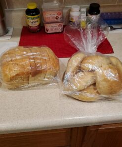 Bread Bags with Ties, Reusable, 100 Clear Bags and 100 Ties Standard Thickness 36 71JBhmXpk6L