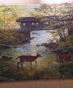 SUNSOUT INC - Rock Creek Crossing - 500 pc Jigsaw Puzzle by Artist: Persis Clayton Weirs - Finished Size 18" x 24" - MPN# 51979 13 71JCnaCNQvL