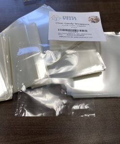 FIESTA WRAPS Clear Candy Wrappers for Caramels (600 Pcs 5 x 5 inches) - Natural Clear Cellophane Candy Wrappers - Caramel Wrappers - Candy Wrapping Paper - Chocolate Wrappers - Lollipop Wrappers 600 Count (Pack of 1) 28 71JDHuP40zL