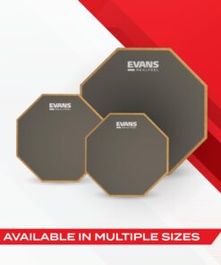 Evans RealFeel - Drum Practice Pad - Drum Pad - Drummer Practice Pad - Gum Rubber & Neoprene, 2 Sided, 12 Inch 2-Sided 26 71JDNxmVatL