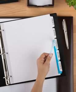 Avery 5 Tab Extra-Wide Dividers for 3 Ring Binder, Perfect for Use with Sheet Protectors, Easy Print & Apply Clear Label Strip, Index Maker Customizable White Tabs, 5 Sets (11440) One Size 13 71JEG6ZvYzL