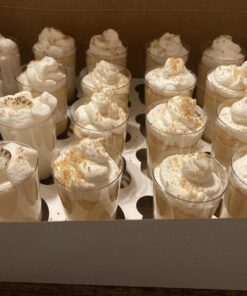 DLux 50 x 3 oz Mini Dessert Cups with Spoons, Shooter - Clear Plastic Parfait Appetizer Cup - Small Reusable Shot Glass for Tasting Party Shooters Desserts Appetizers - With Recipe Ebook 50 cups + 50 spoons 34 71JEXt3qC8L