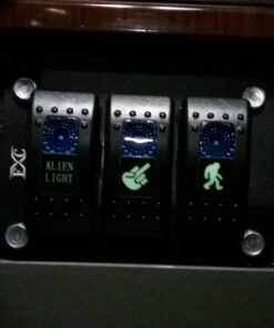 FXC Rocker Switch Aluminum Panel 3 Gang Toggle Switches Dash 5 Pin ON/Off 2 LED Backlit for Boat Car Marine Blue 28 71JEmfScCLL