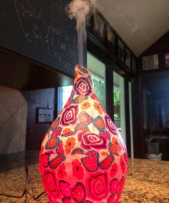 280ml Purple Rose Essential Oil Diffuser Glass Aromatherapy Ultrasonic Humidifier - Auto Shut-Off,Timer Setting, BPA Free for Home Hotel Yoga Leisure SPA Gift G5-280ml Purple Rose Aladdin Vase 280ml 27 71JGmxXVbL