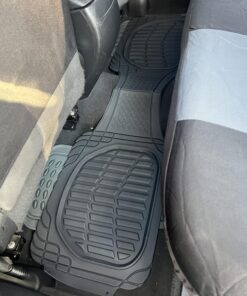 Motor Trend FlexTough Floor Mats for Cars, Black Deep Dish All-Weather Mats, Waterproof Trim-To Fit Automotive Floor Mats for Cars Trucks SUV, Universal Floor Liner Car Accessories Full Set 47 71JHG4HYrxL