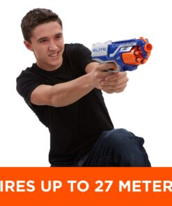 Nerf Disruptor Elite Blaster - 6-Dart Rotating Drum, Slam Fire, Includes 6 Official Nerf Elite Darts - for Kids, Teens, Adults, (Amazon Exclusive) Classic 27 71JHXd4z8pL