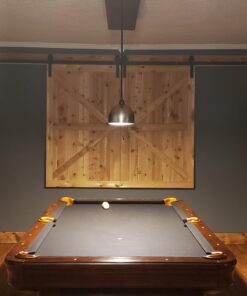 SMARTSTANDARD 13 Feet Heavy Duty Double Door Sliding Barn Door Hardware Kit - Smoothly and Quietly -Easy to Install -Includes Step-by-Step Installation, Fit 36"-40" Wide Door Panel(J Shape Hanger) 53 71JHsXA24L