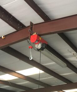 Partsam 2200 lbs Lift Electric Hoist Crane Remote Control Power System, Zinc-Plated Steel Wire Overhead Crane Garage Ceiling Pulley Winch w/Premium Straps (w/Emergency Stop Switch) 28 71JICeOwJVL