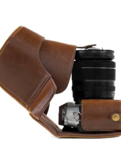 MegaGear Fujifilm X-T20 (16-50mm / 18-55mm Lenses), X-T10 Ever Ready Leather Camera Case and Strap, with Battery Access -Dark Brown- -MG577- 14 71JIv1cOEtL