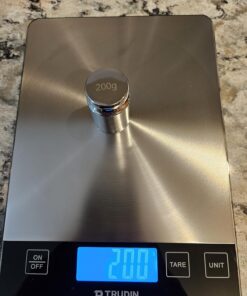 【NASA-Grade】33lb Food Kitchen Digital Scale,【Bread Meat Cookies Measures Precisely】Weight Grams and Ounces for Baking Cooking,1g/0.1oz Precise Graduation,304 Stainless Steel,Waterproof Tempered Glass 48 71JJ45Iau L