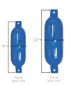 Extreme Max 3006.7207 BoatTector Inflatable Fender Value 2-Pack - 6.5" x 22", Blue 6.5" x 22" 25 71JJK6MUpAL